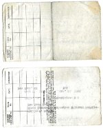 PRR Employe P.F. Martin Trip Passes, Reverse Sides, 1958